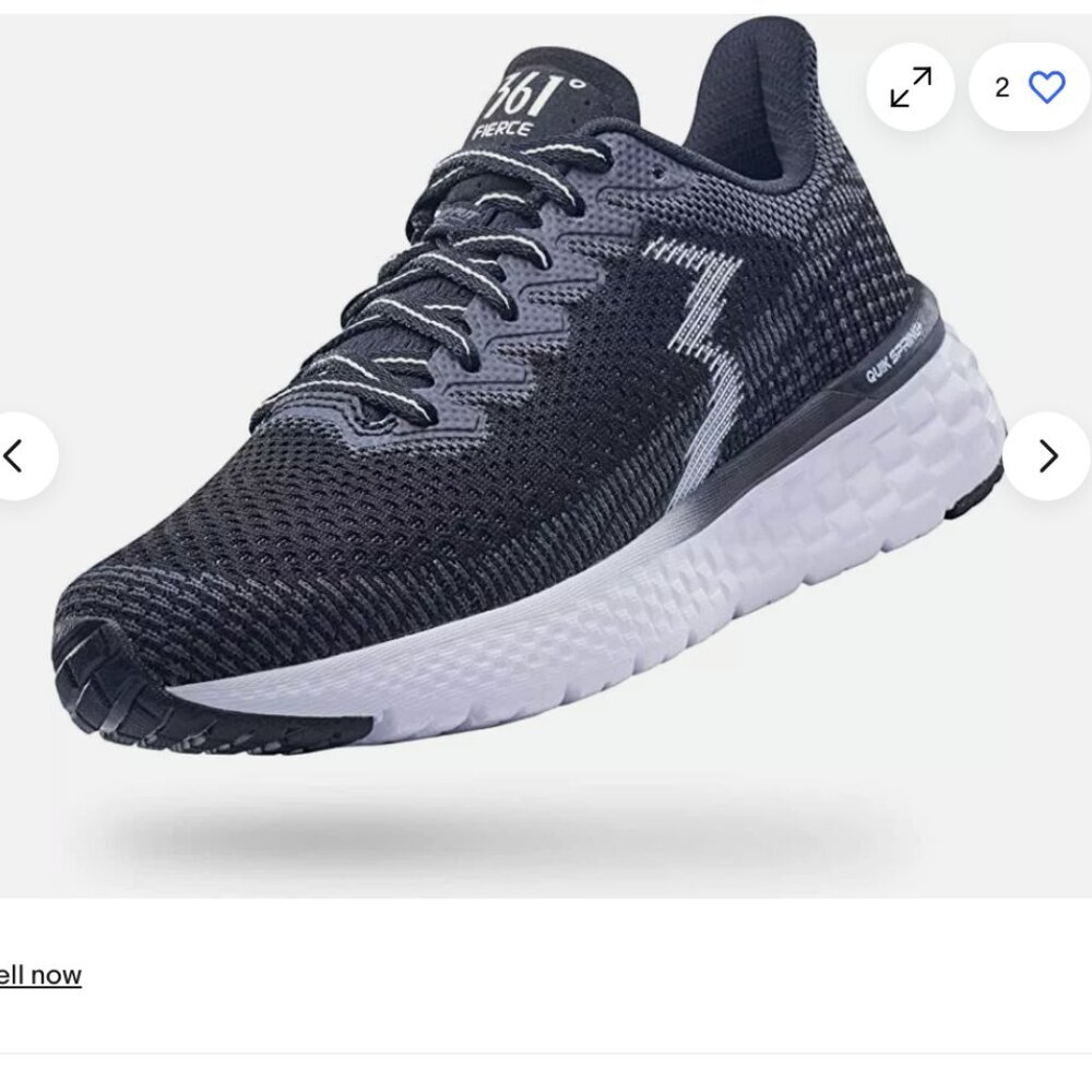 361 Degrees FIERCE Women's Running Shoe black white